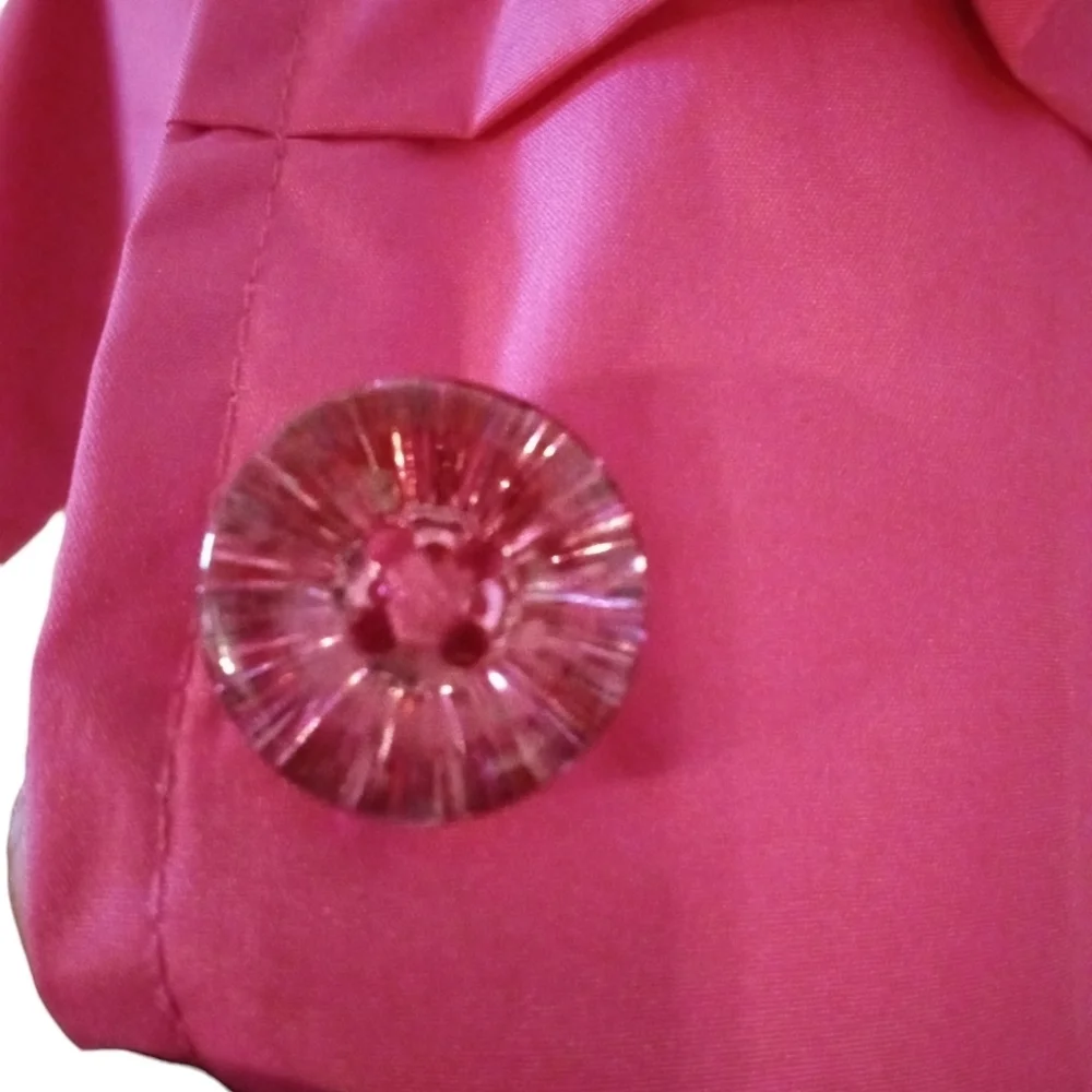 Butterfly Girl's Raincoat London Fog Pink w. Purple Butterfly Lining Hooded Sz 4